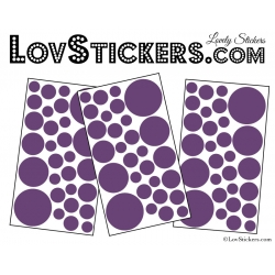 87 Stickers Ronds - Autocollant deco Ronds Pleins