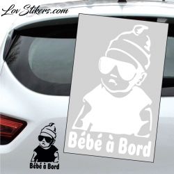 Sticker Bébé à Bord avec lunette de soleil