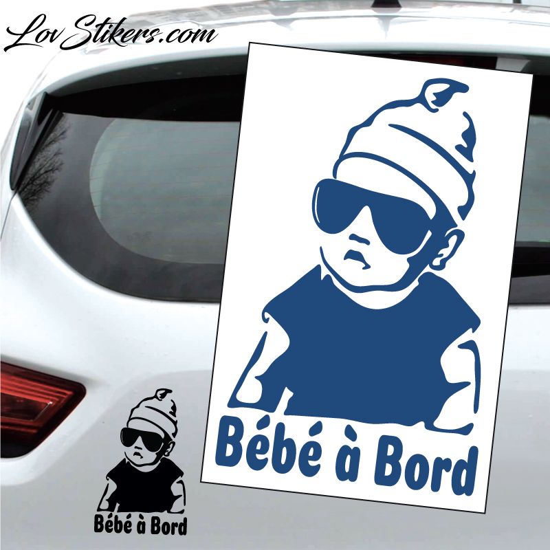 Sticker Bébé à Bord avec lunette de soleil Sticker Bébé à Bord avec lunette de soleil