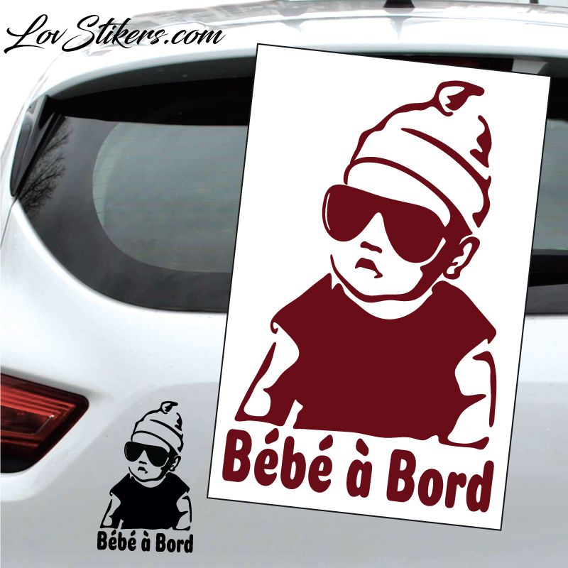 Sticker Bébé à Bord avec lunette de soleil