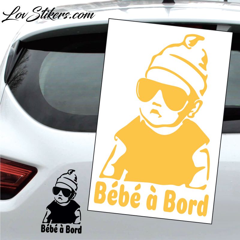 Sticker Bébé à Bord avec lunette de soleil