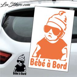 Sticker Bébé à Bord avec lunette de soleil