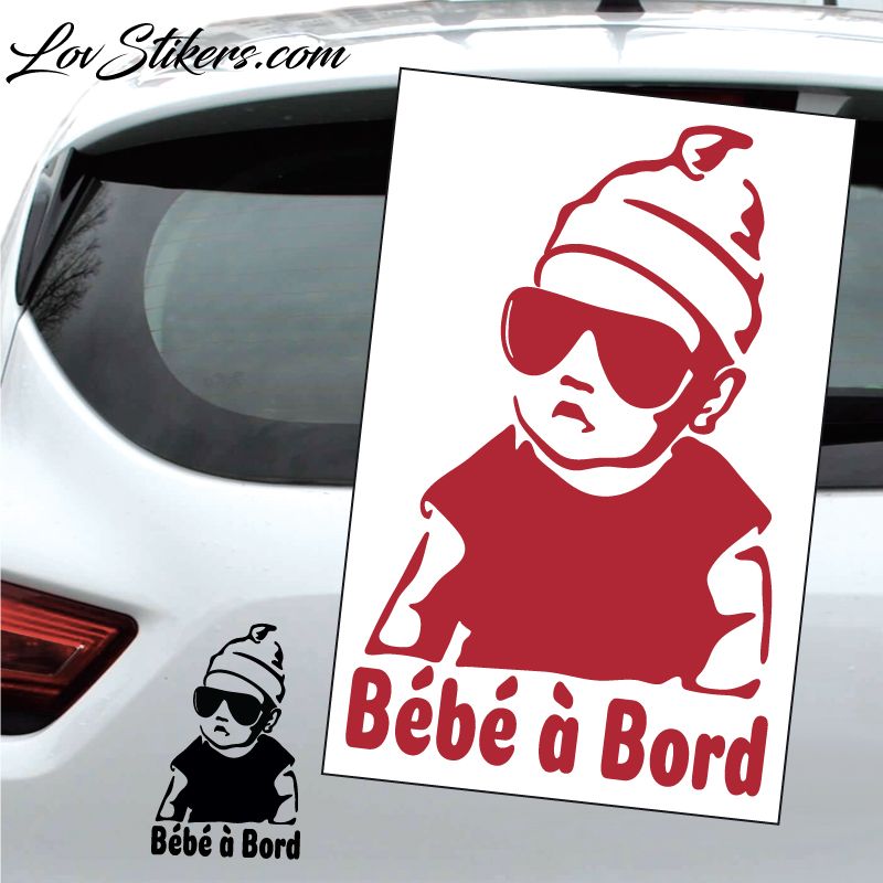 Sticker Bébé à Bord avec lunette de soleil