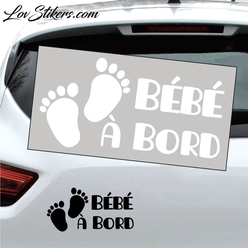 Sticker Bébé à Bord avec pieds