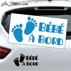 Sticker Bébé à Bord avec pieds