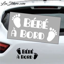 Sticker Bébé à Bord pieds de bébé