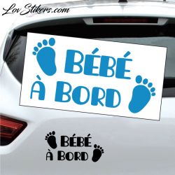 Sticker Bébé à Bord pieds de bébé