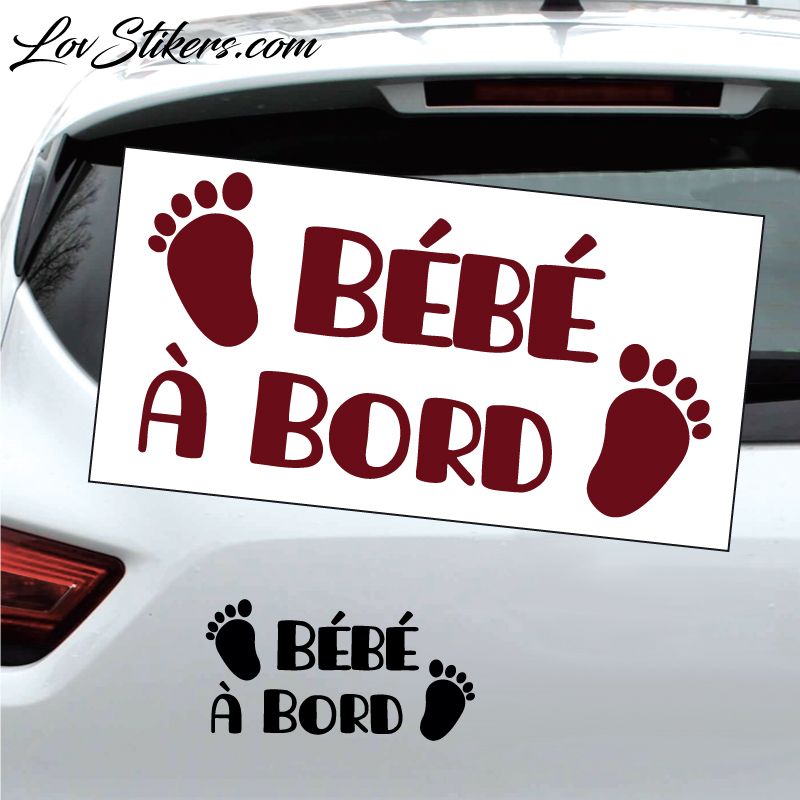 Sticker Bébé à Bord pieds de bébé