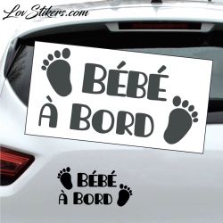 Sticker Bébé à Bord pieds de bébé