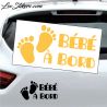 Sticker Bébé à Bord avec pieds