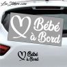 Sticker Bébé à Bord - Coeur ruban