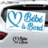 Sticker Bébé à Bord - Coeur ruban