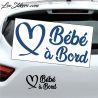 Sticker Bébé à Bord - Coeur ruban