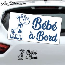 Sticker Bébé à Bord avec une Girafe