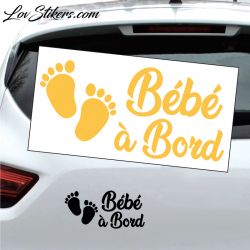 Sticker Bébé à Bord Pieds 05