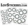 29 Ronds Creux Mixte Stickers - Autocollant décoration