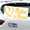 Sticker Bébé à Bord - Coeur ruban
