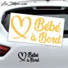 Sticker Bébé à Bord - Coeur ruban