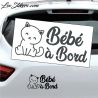 Sticker Bébé à Bord avec un Chat