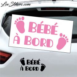 Sticker Bébé à Bord pieds de bébé