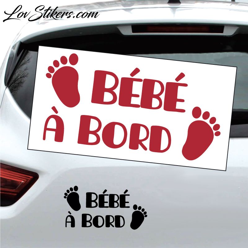 Sticker Bébé à Bord pieds de bébé