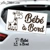 Sticker Bébé à Bord avec une Girafe