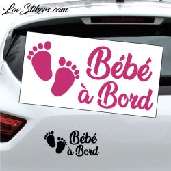 Sticker Bébé à Bord Pieds 05