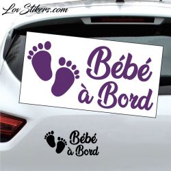 Sticker Bébé à Bord Pieds 05