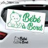 Sticker Bébé à Bord avec un Chat