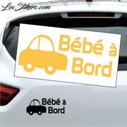 Sticker Bébé à Bord avec Voiture