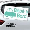 Sticker Bébé à Bord avec Voiture