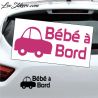 Sticker Bébé à Bord avec Voiture