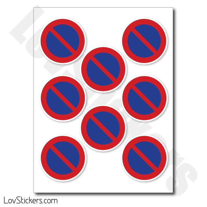 Stickers Interdit de stationner - Autocollant de signalisation Stickers Interdit de stationner - Autocollant de signalisation