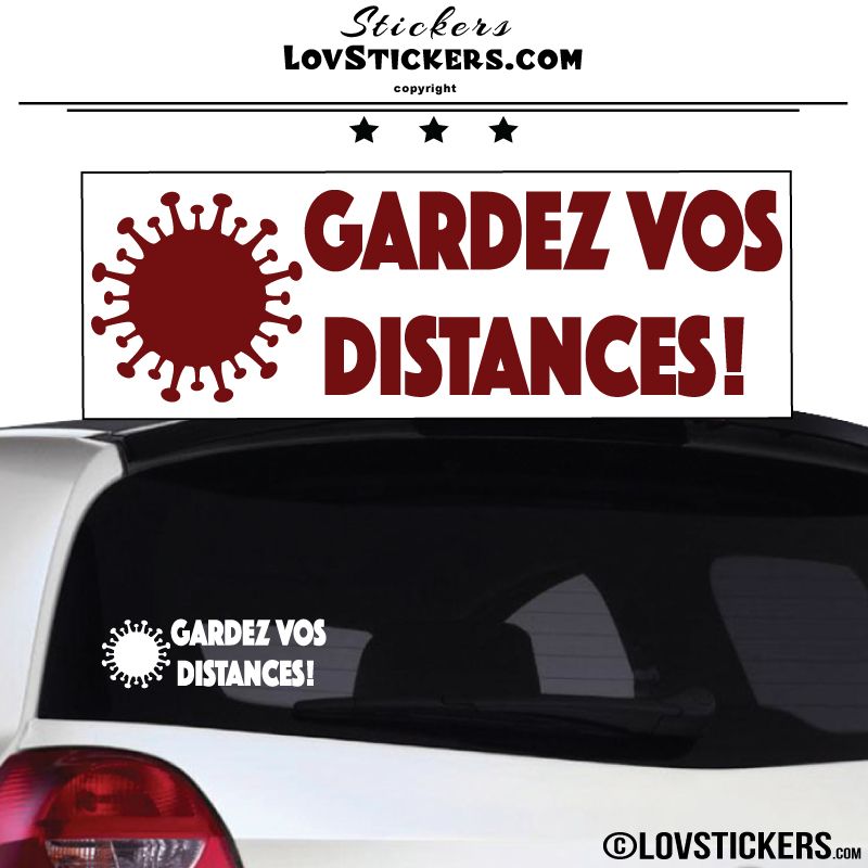 Sticker Gardez vos Distances Covid