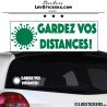 Sticker Gardez vos Distances Covid