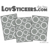 48 Ronds Creux Mixte Stickers - Autocollant de decoration