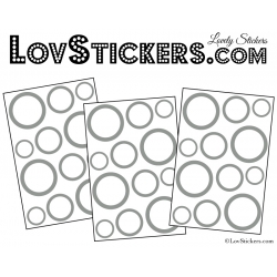 48 Ronds Creux Mixte Stickers - Autocollant de decoration