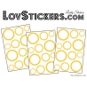 48 Ronds Creux Mixte Stickers - Autocollant de decoration