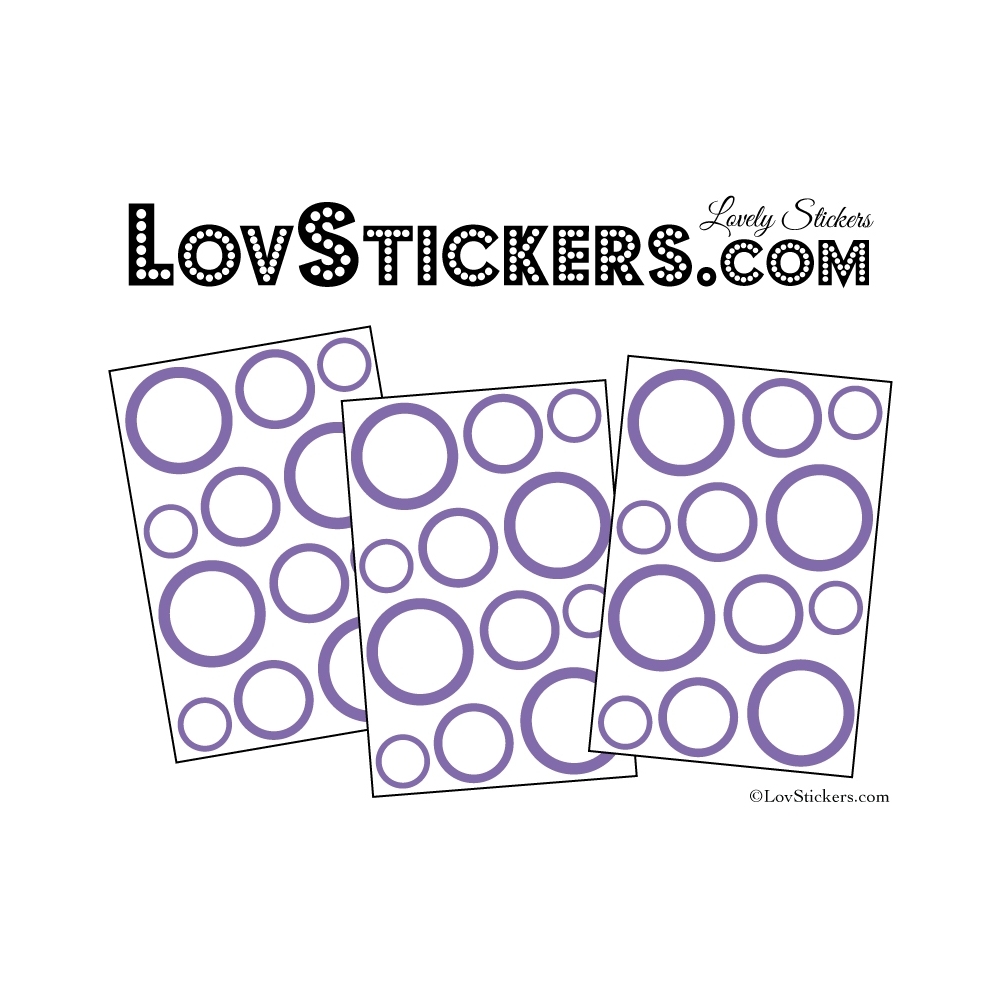 48 Ronds Creux Mixte Stickers - Autocollant de decoration