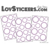 48 Ronds Creux Mixte Stickers - Autocollant de decoration