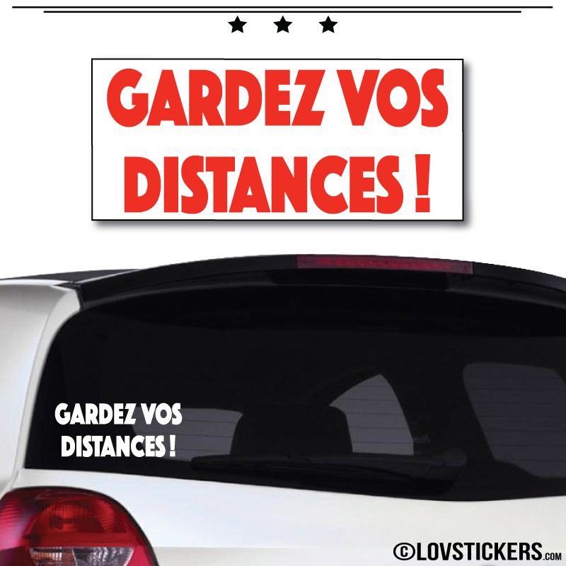 Sticker Gardez vos Distances 20cm