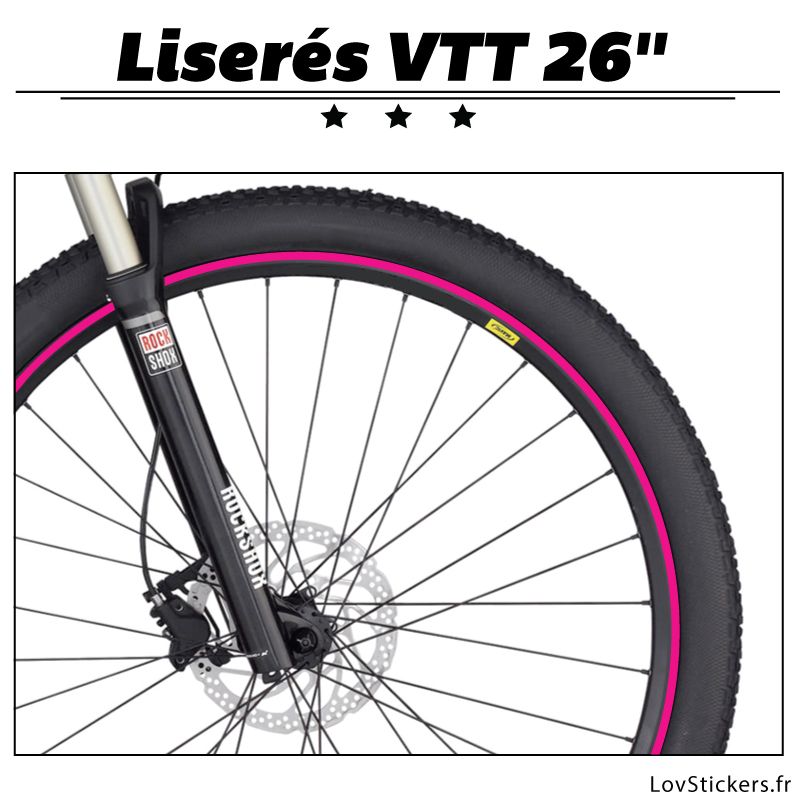 Liseret pour VTT 26 pouces - Kit de liseret pour la décoration des roues de VTT.