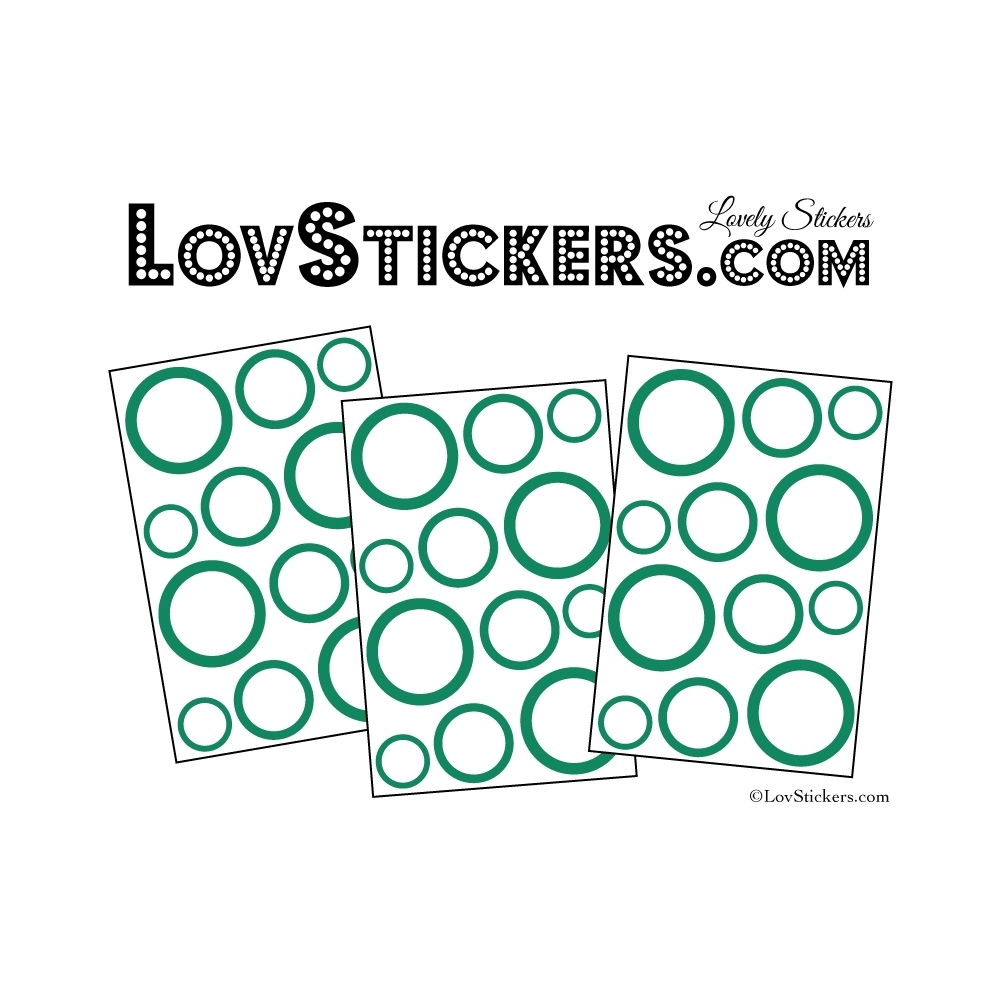 48 Ronds Creux Mixte Stickers - Autocollant de decoration