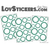 48 Ronds Creux Mixte Stickers - Autocollant de decoration