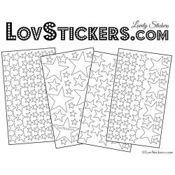 200 Stickers Etoiles - Autocollant decoration