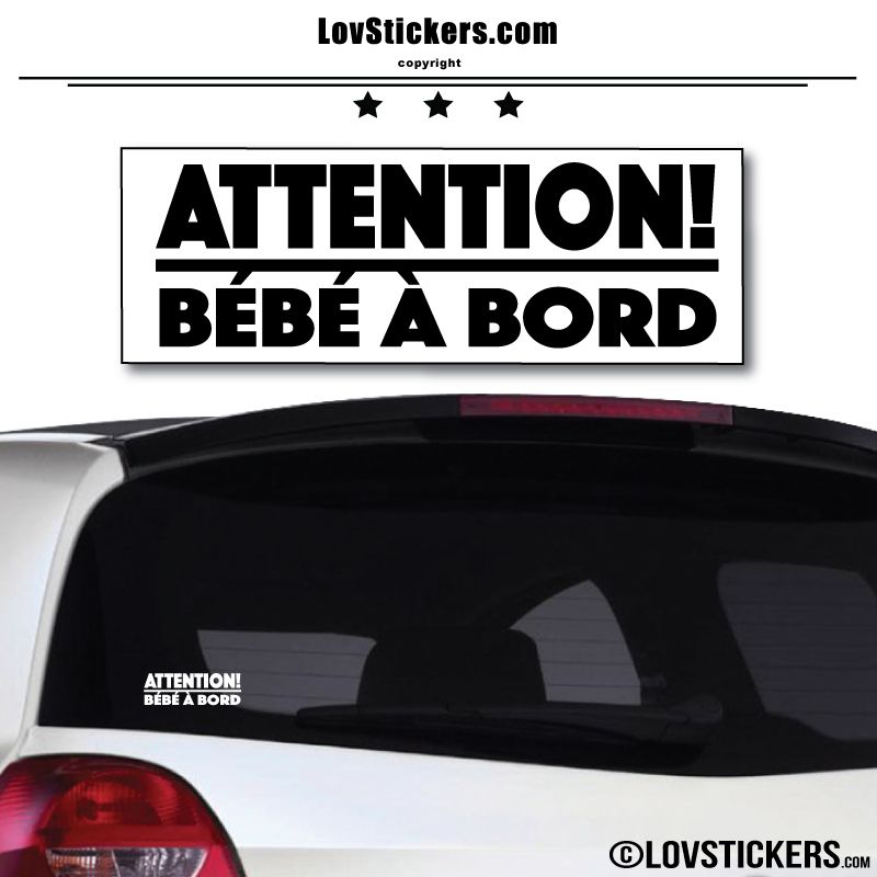 Sticker pour voiture Attention bébé à bord bigoudène – Stickers