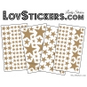 200 Stickers Etoiles - Autocollant decoration