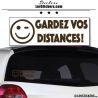 Sticker avec smiley clin d'oeil - Gardez vos Distances