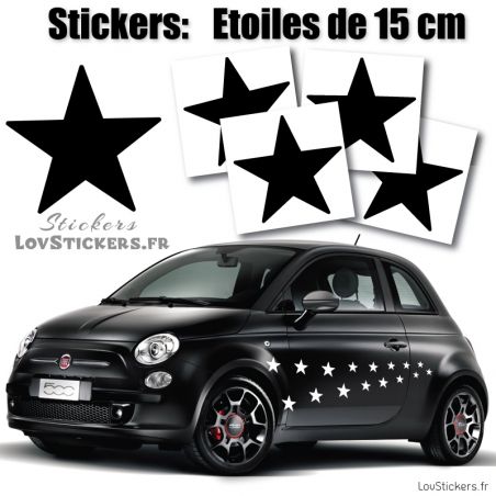 4 Stickers Etoiles 15 cm Deco 4 Stickers Etoiles 15 cm Deco