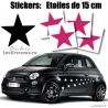 4 Stickers Etoiles 15 cm Deco